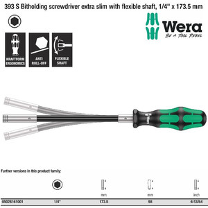 Gagang Bit 1/4"x173.5mm Wera 05028161001 Bitholding screwdriver Slim