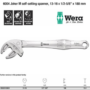 Kunci Inggris M Wera 05020103001 6004 Joker M Self-Setting Spanner