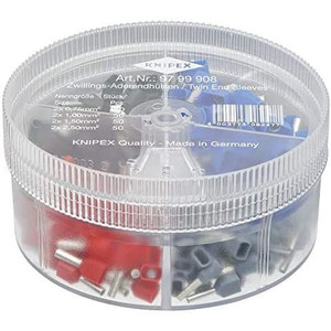 Skun Kabel 97 99 908 KNIPEX Assortment Box Twin End Sleeves (Ferrules)