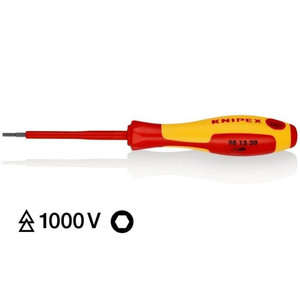 Obeng Hex 2mm VDE 1000V 98 13 20 KNIPEX Hexagon Socket Screwdrivers