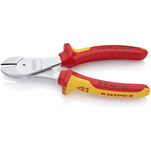 Tang Potong 74 06 180 KNIPEX High Lev Diagonal Cutter Insulated Chrome