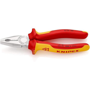 Tang Kombinasi Listrik 180 mm 03 06 180 KNIPEX Combination VDE Pliers