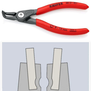 Tang Snap Ring 8-13 mm 48 21 J01 KNIPEX Internal 90° Circlip Pliers