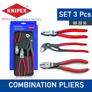 Tang Kombinasi, Tang Potong, Tang Pipa 00 20 10 KNIPEX Power Set 3 Pcs