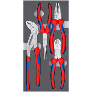 Tang Kombinasi, Potong, Lancip 00 20 01 V17 KNIPEX Basic Pliers Set