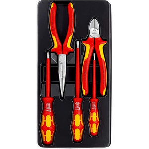 Tang & Obeng Listrik 00 20 13 KNIPEX Tool Set VDE (5 Piece)