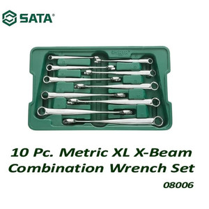 KUNCI RING PAS SET 08006 10PC XL X-BEAM COMB. WRENCH (METRIC) SATA