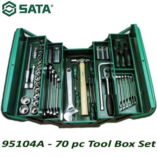 Tool Box Beserta Isinya 70 Pcs - 12/6 Point Metric 95104A-70 SATA TOOL