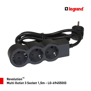 Legrand Revolution Multi Outlet 3 Socket 1,5m - LG-694550ID