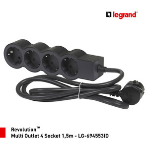 Legrand Revolution Multi Outlet 4 Socket 1,5m - LG-694553ID