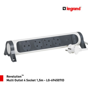 Legrand Revolution Multi Outlet 4 Socket 1,5m - LG-694507ID