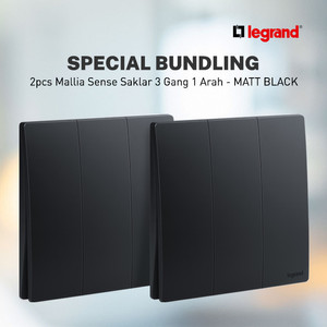 Bundle 2pcs - Legrand Mallia Sense Saklar 3G 1W - 281004MB