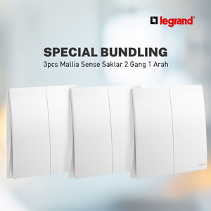 Bundle 3pcs - Legrand Mallia Sense Saklar 2G 1W - 281002MW