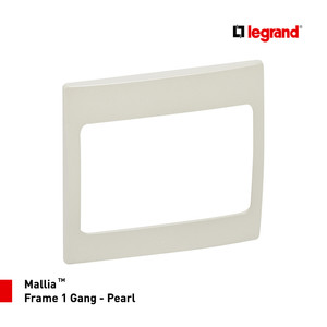 Legrand Frame Saklar Mallia 1 Gang - Pearl