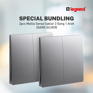 Bundle 2pcs - Legrand Mallia Sense Saklar 2G 1W - 281002DS