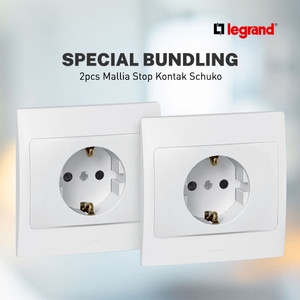 Bundle 2pcs - Legrand Mallia Stop Kontak Schuko - 281126