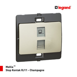 Legrand Mallia Stop Kontak RJ11 - Champagne