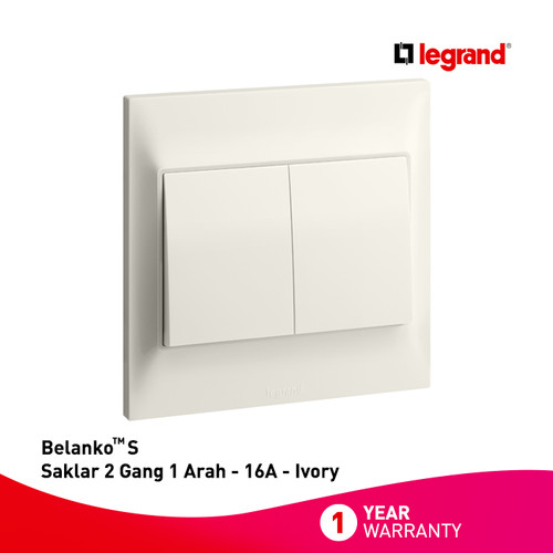 Legrand Belanko S - Saklar 2 Gang 1 Arah - 16A