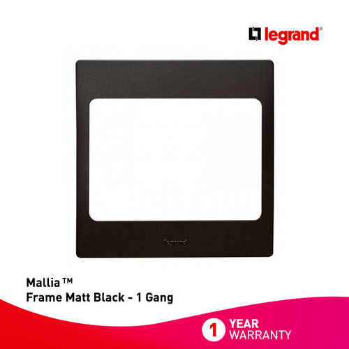 Legrand Mallia - Frame 1 Gang - Matt Black