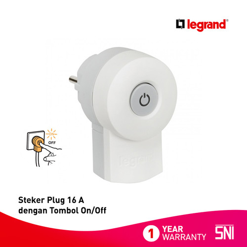 Legrand Steker Plug 16A dengan tombol On/Off