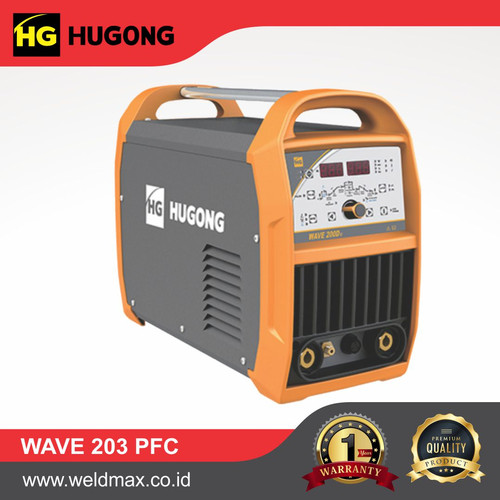 MESIN LAS HUGONG WAVE 203 PFC III AC DC - MESIN LAS TIG & MMA WELDER