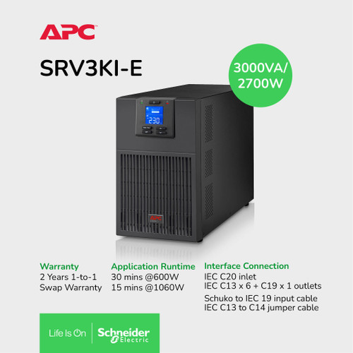 UPS APC Online SRV 3000VA 2700W SRV3KI-E