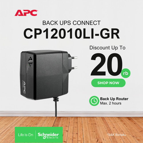 UPS DC APC Back-UPS Connect 12W 12VDC 1A Lithium CP12010LI-GR