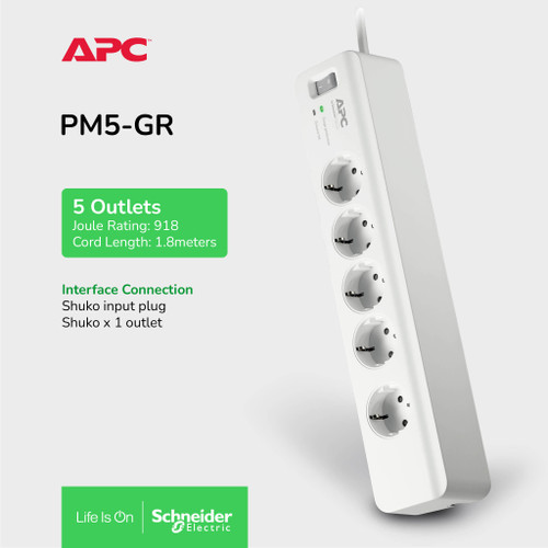 APC Surge Protector PM5GR / PM5-GR colokan anti petir