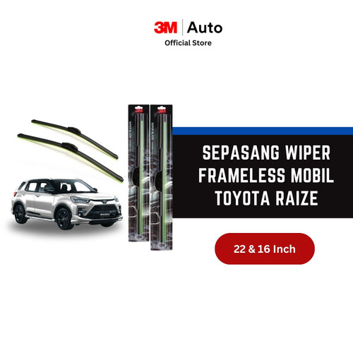 3M Wiper Frameless Mobil Toyota Raize - 22 dan 16 inch