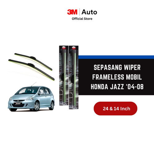 3M Wiper Frameless Mobil Jazz 2004-2008 - 24 dan 14 inch