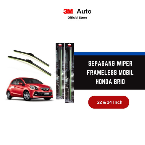 3M Wiper Frameless Mobil Brio - 22 dan 14 inch