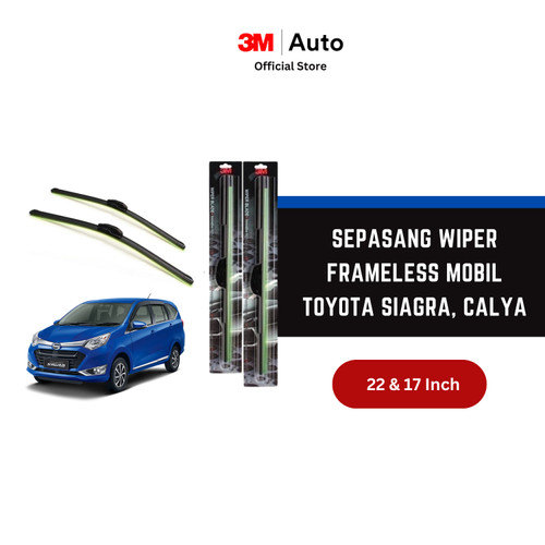 3M Wiper Frameless Mobil Toyota Sigra dan Calya - 22 dan 17 inch