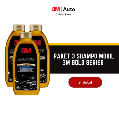 Paket 3 Botol - 3M Car Wash Soap Gold Series