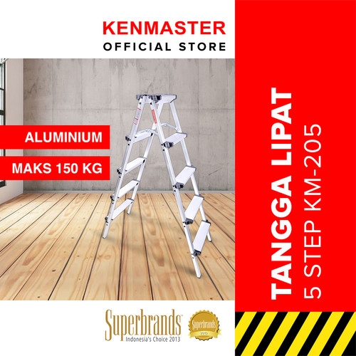 Kenmaster Tangga Lipat 5 Step Alumunium KM-205 TNGG023 / Tangga Rumah