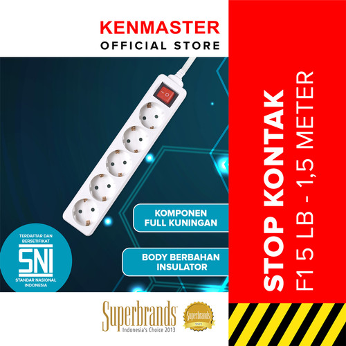 Kenmaster Stop Kontak F1 5LB - Putih