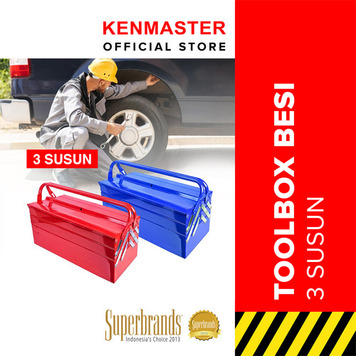 Kenmaster Tool Box Besi 3 Susun Kotak Perkakas