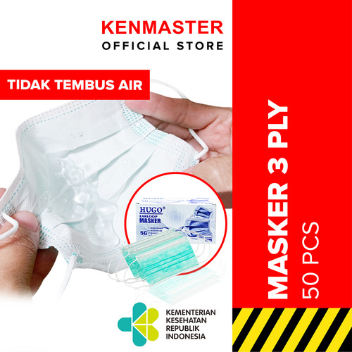 Hugo Masker 3 Ply Kesehatan - Face Mask ISI 50 Pcs