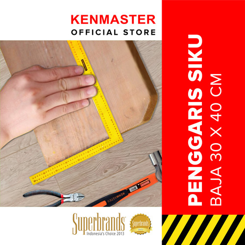 Kenmaster Penggaris Siku Baja 30 x 40 Cm - Penggaris Tukang