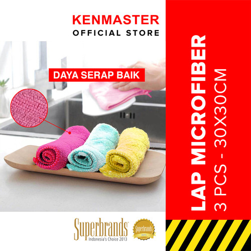 KENT MICROFIBER CLOTH PK-30 ( isi 3 Pcs)