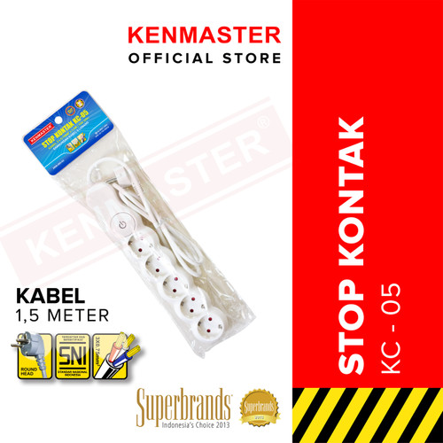 Kenmaster Stop Kontak KC - 05 KM (KTG POLY BAG)