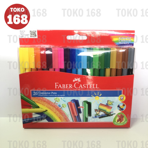 FABER CASTELL Connector Pen/Spidol Warna 20 Warna (SET)