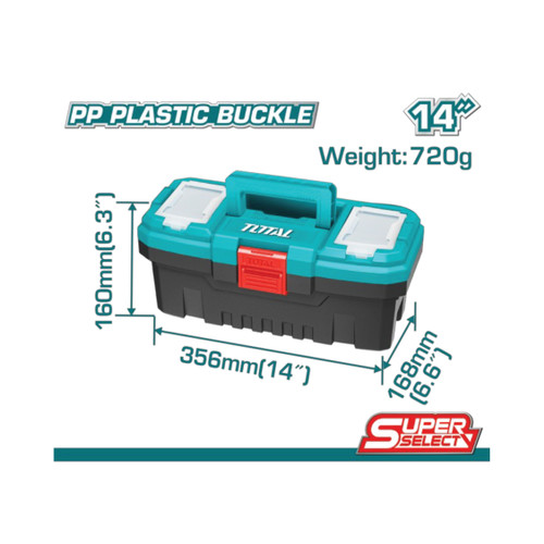 TOTAL TOOL BOX PLASTIC 14" TPBX0141