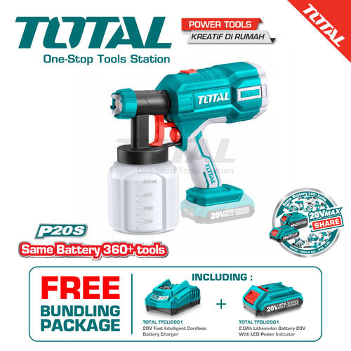 TOTAL CORDLESS SPRAY GUN / SPRAY GUN 20V TSGLI2001