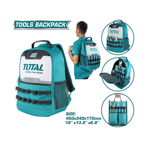 TOTAL TOOLS BACKPACK / TAS RANSEL ALAT PERKAKAS TUKANG THBP0201