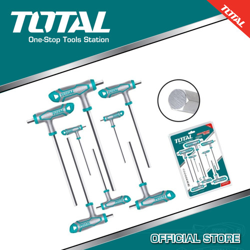 TOTAL KUNCI T SET/KUNCI T - HEX/T-HANDLE HEX WRENCH SET 8 PCS THHW8081