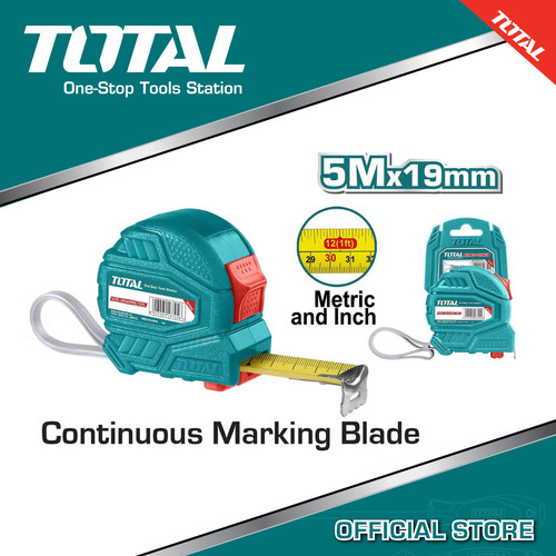 TOTAL METERAN 5M/STEEL MEASURING TAPE - TMT126351