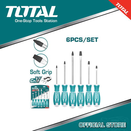 TOTAL SCREWDRIVER/OBENG SET 6PCS THT250606