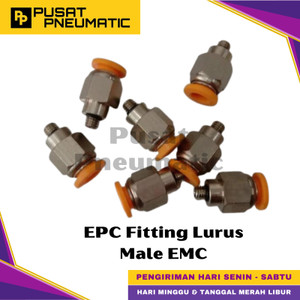 EPC 06-M5 Fitting Lurus Male Slip Lock Selang 6mm Drat M5 (5mm) EMC