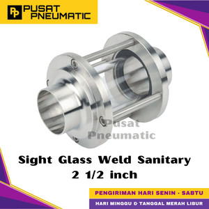 2 1/2" Sight Glass Weld End Sanitary Stainless Steel 316 2 1/2 Inch