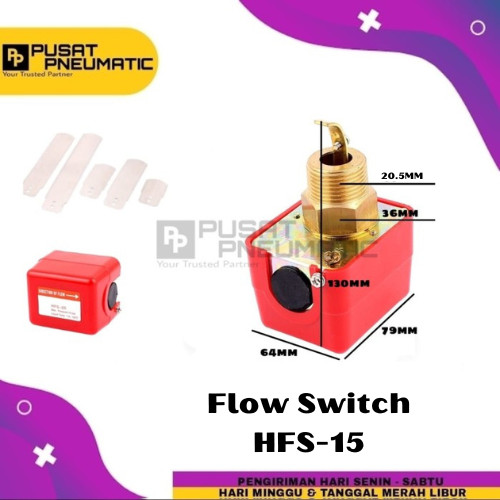 1/2" Flow Switch / Water Flow Control HFS-15 Size 1/2 Inch